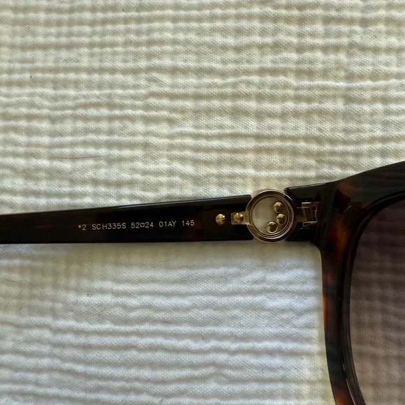 NWT Chopard Brown Sunglasses with Floating Diamonds and Gold Accents - Picture 7 of 13